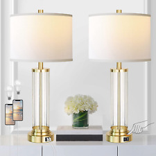 QiMH Touch Control Table Lamp Set of 2 with USB Ports, 3-Way Dimmable Gold  picture