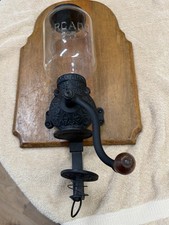Antique Cast Iron Crystal Arcade 25 Wall Coffee Grinder Mill works picture