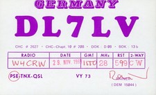 Vintage Amateur Radio QSL Postcard, 1969, DL7LV, Germany picture