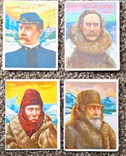 1910 Hassan World's Greatest Explorers Lot 4 Peary Brainard Franklin Melville picture