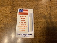 Desert Storm Sand Vial 1991 Original Gulf War Rare Persian Shield US Coalition picture