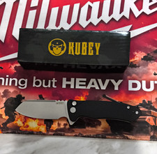 KUBEY KU336E Pocketknife Manual Liner Tanto Plain AUS-10 G10 Black Clip picture