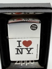 Vintage 2009 I Love New York High Polish Chrome Zippo Lighter NEW B7 picture