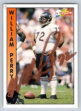 1992 Pacific William Perry Autograph Trading Card #32 Chicago Bears DT picture