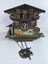 VTG Albert Schwab Cuckoo Clock German Cuendet Musical Prts/Repr NO WEIGHTS+BACK picture