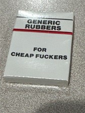 Vintage Condom Generic Rubbers For Cheap Fu*kers 1980's SEALED picture