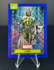 2024 Topps Chrome Marvel - Loki #65 Blue Wave Refractor /150 Avengers Thor picture