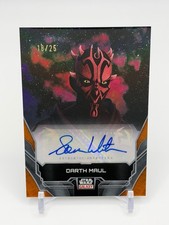 2024 Topps Star Wars Galaxy Sam Witwer as Maul Orange Autograph 18/25 picture