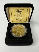 Disney 100 Year Celebration 1901-2001 of Imagination 1 Oz Silver w/ 24Kt Gold picture