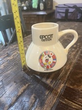 Vintage 1980s Disney World  Epcot Mug with Flared Base And picture
