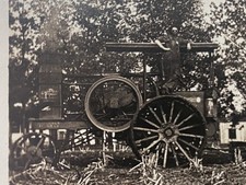 VTG RPPC Rumely OilPull Tractor Mule Team Farming Terry Montana MT Postcard picture