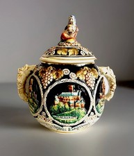 Antique German Castles StoneWare Soup Tureen Bowl picture