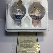 Lena Liu’s Floral Inspiration CIRCLE OF GLORY & CIRCLE OF CHARM Ornaments NIB picture