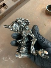 Knuckle Dragger Hood Ornament Grease Monkey Hot Rod Rat Rod Solid Pewter picture