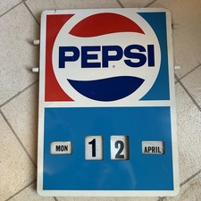 Vintage 1970's PEPSI Perpetual Metal Calendar Works picture