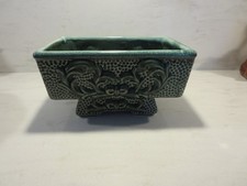 Vintage Green Glazed Ceramic Planter 8