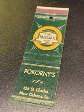 Vintage Louisiana Matchbook: “Pokorny’s” New Orleans, LA picture