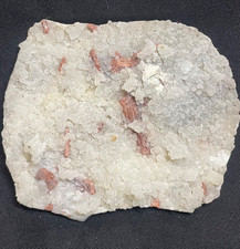 AWESOME RED STILBITE CRYTSAL ON CORAL CHALCEDONY IN MATRIX MINERAL FORMATION picture