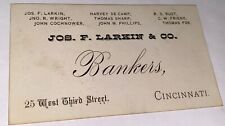 Rare Antique Victorian American Famous Cincinnati Financier & Banker Trade Card picture