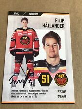 Filip Hallander, Hockey Lulea HF, Sweden 🇸🇪 2019/20 hand signed picture