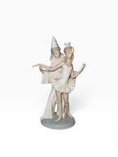 Retired Lladro Porcelain Figurine #4882 Carnival Couple Clown and Ballerina picture