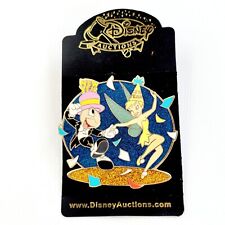 2005 Disney Auctions Jiminy Cricket & Tinker Bell Dancing New Year LE100 Pin picture