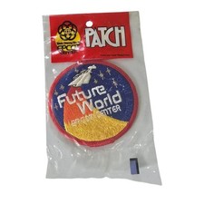 Vtg 1982 Future World Epcot Center Disney World Theme Park Embroidered Patch picture