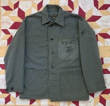 Vintage 40s USMC P47 Utility Shirt Marine Corps Two Tone Jacket AS IS picture