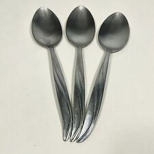 Castle Court Stainless 3 Tablespoons Glossy Swirl Handle 7.5” Japan Vintage picture