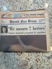 Jan 29, 1986 Detroit Free Press, Shuttle Tragedy picture