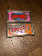 Vintage 1970’s Bar Mirror Drinking Signs Set Of 2 Wall Decor picture