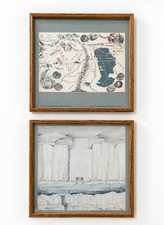 Vintage J.R.R. Tolkien Middle Earth Framed Prints Set Moria Gate Bilbo Map picture