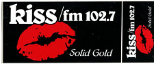Vintage 1985 KISS FM 102.7 / Towne Club Coupons BUMPER STICKER Detroit, Michigan picture