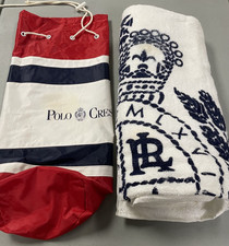 Vintage Polo Crest Beach Towel & Bag NWT - Red White Blue picture
