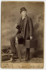 1880s Cabinet Card Photo Self-Portrait of the Photographer Lew Edison Imes picture