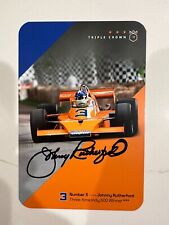 Johnny Rutherford Indianapolis 500 Signed Car Promo Card 2023 Indy McLaren picture