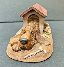 Vintage Tim Wolfe 'In The Dog House' Figurine Statue Signed 1997 picture