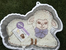 Wilton Cake Baking Pan Easter Gentle Lamb Jello Mold 2105-2515 Vintage 1990 picture
