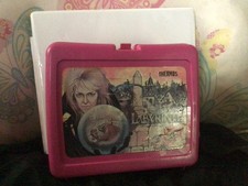 Labyrinth Movie Thermos Plastic VTG. Lunchbox 1986 Muppet/ BOWIE RARE NO Thermos picture