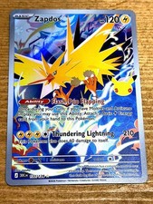 Pokémon TCG Zapdos 133/128 Illustration Rare 30th Celebration NM picture