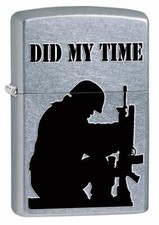 Zippo Lighter: Army Soldier, Did My Time - Street Chrome 76890 picture
