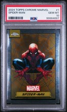 2024 Topps Chrome Marvel Spider-Man #1 PSA GEM MINT 10 π₯ picture