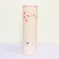 STARBUCKS+Paul&Joe 2017 Tumbler Stainless16oz.Pink Cherry Blossom Cat New No Tag picture