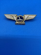 Vintage Metal Eastern Airlines Junior Pilot Wings Pin Tone Blue Falcon Logo picture