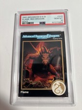 1991 Advanced Dungeons & Dragons Flame Red Dragon #248 Gold Border PSA 10 Pop 1 picture