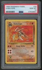 1999 Pokemon Kabutops Fossil Unlimited #24 PSA 10 picture