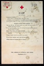 Wwii American Red Cross US Navy Scarf Knitting Instructions Document Dec 1941 picture