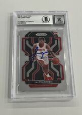 2020 JALEN GREEN-21 PANINI PRIZM ROOKIE RC CARD #306 CAR BGS 10 CAR picture