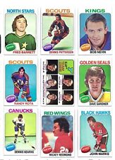 1975-76 TOPPS HOCKEY 9 CARD LOT picture