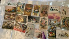 Antique Vintage Easter Postcards Lot Of 150+  1905-1926 Some Embossed Linen picture